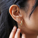 Lisa Angel Gold Stainless Steel Chunky Crystal Hoop Earrings