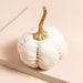 Lisa Angel Small Cream Velvet Pumpkin Standing Decoration