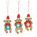 Fiona Walker Bear with Present Christmas Decoration