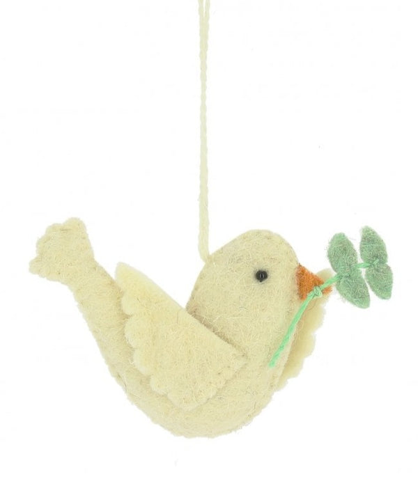 Fiona Walker Dove with Olive Branch Hanging Christmas Decoration
