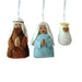Fiona Walker Nativity Decoration Set - Mary, Joseph and Jesus Set in a Bag