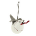 Fiona Walker Silver Leaf Print and Red Berries Hanging Christmas Robin