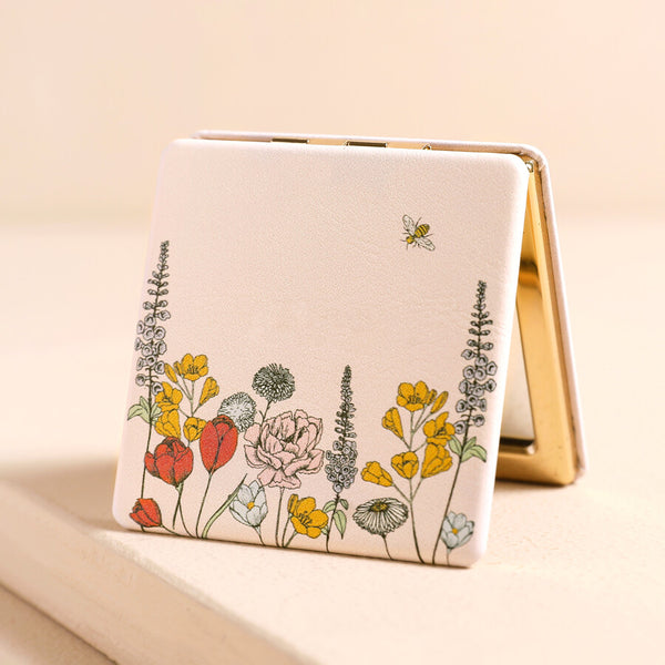 Lisa Angel Floral Bee Compact Mirror