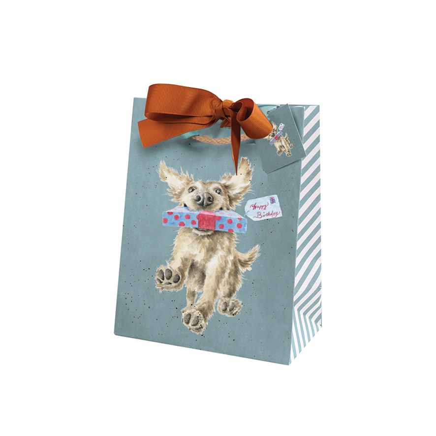 Wrendale 'Special Delivery' Golden Retriever Medium Gift Bag
