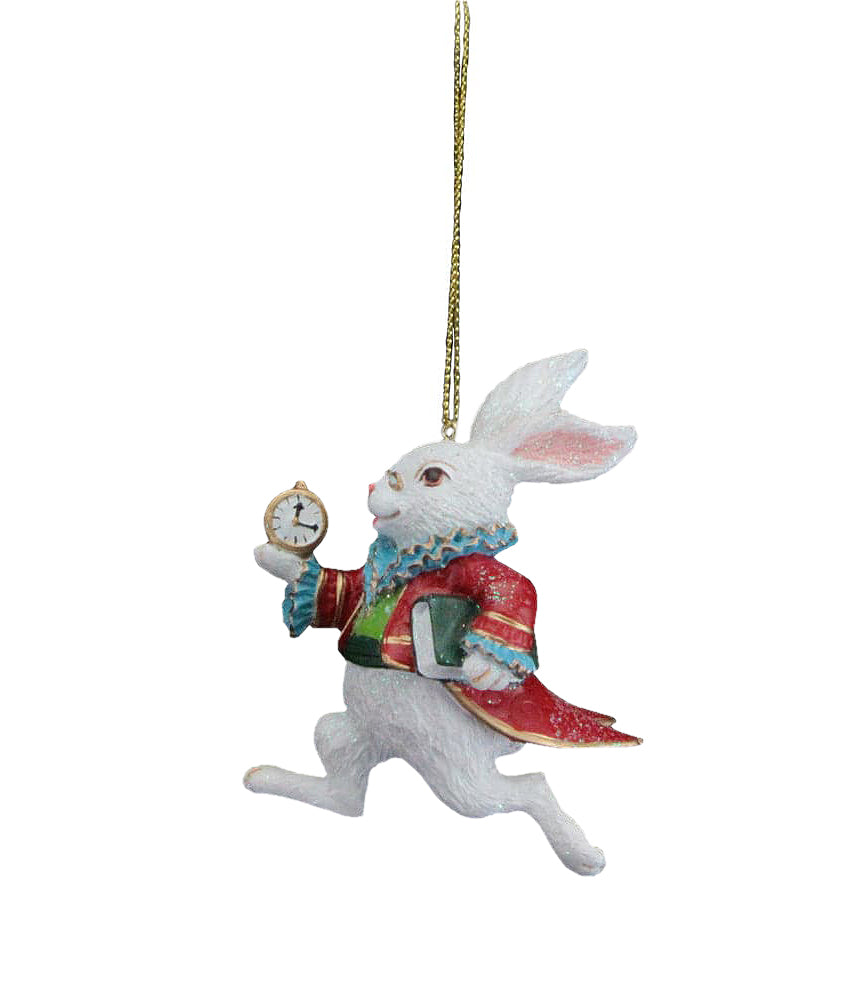 Gisela Graham Resin Decoration - White Rabbit