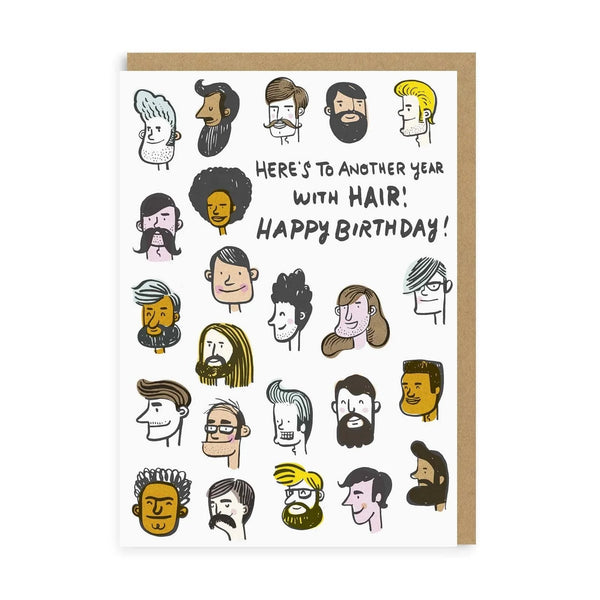 Ohh Deer Another Year With Hair Birthday Greeting Card