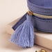 Lisa Angel Moonrise Mini Round Velvet Travel Jewellery Case in Blue