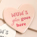 Lisa Angel Mum's Gin Goes Here Ceramic Heart Coaster