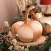 Lisa Angel Large Peach Velvet Pumpkin Standing Decoration