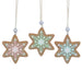 Gisela Graham Resin Gingerbread Star Pastel Snowflake - Assorted Colours