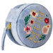 Powder Round Velvet Jewellery Box - Lovely Mum - Denim
