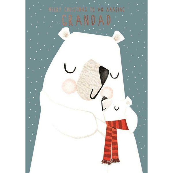 The Art File Grandad Polar Bear Christmas Card