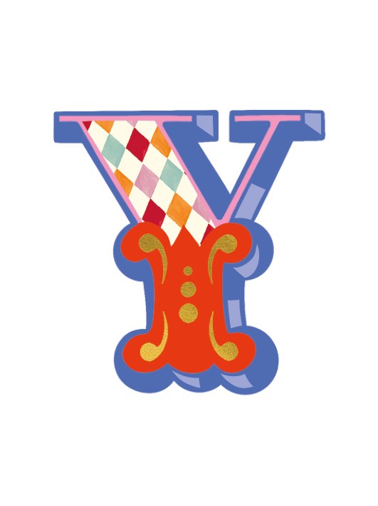 The Art File 'Y' Alphabet Greetings Card