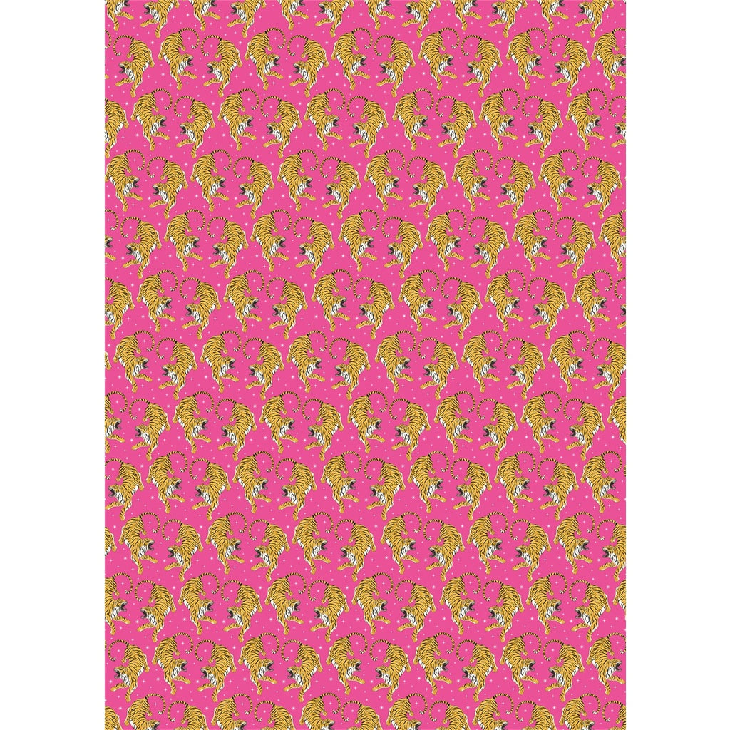 The Art File Pink Tigers Roll Wrap