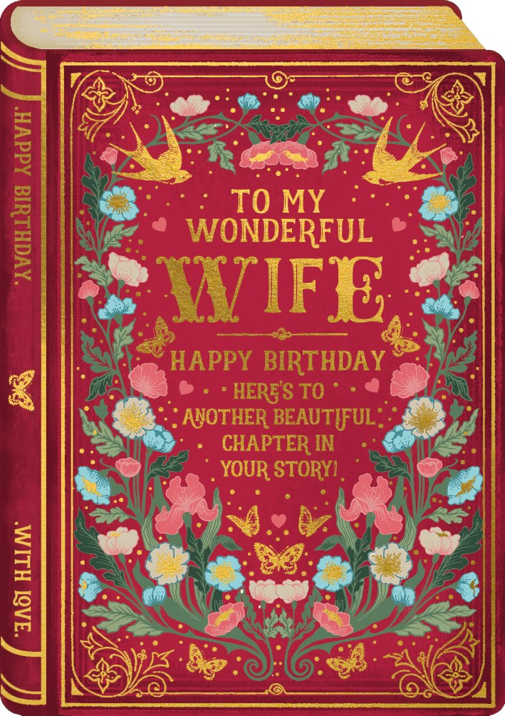 The Art File To My Wonderful Wife Birthday Card