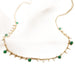 Lisa Angel Semi-Precious Stone Green Beaded Droplet Necklace in Gold