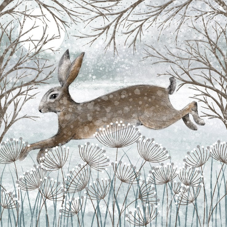 The Art File Charity Christmas Card Pack - Hare Set of 6
