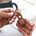 Lisa Angel Brown Leather Strap Keyring