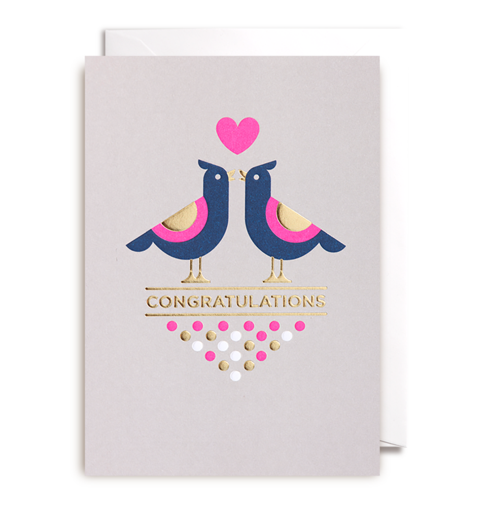 Kelly Hyatt - Congratulations Two Little Birds Card - Lagom Design