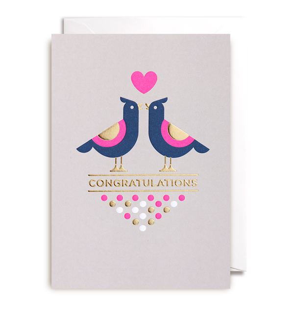 Kelly Hyatt - Congratulations Two Little Birds Card - Lagom Design