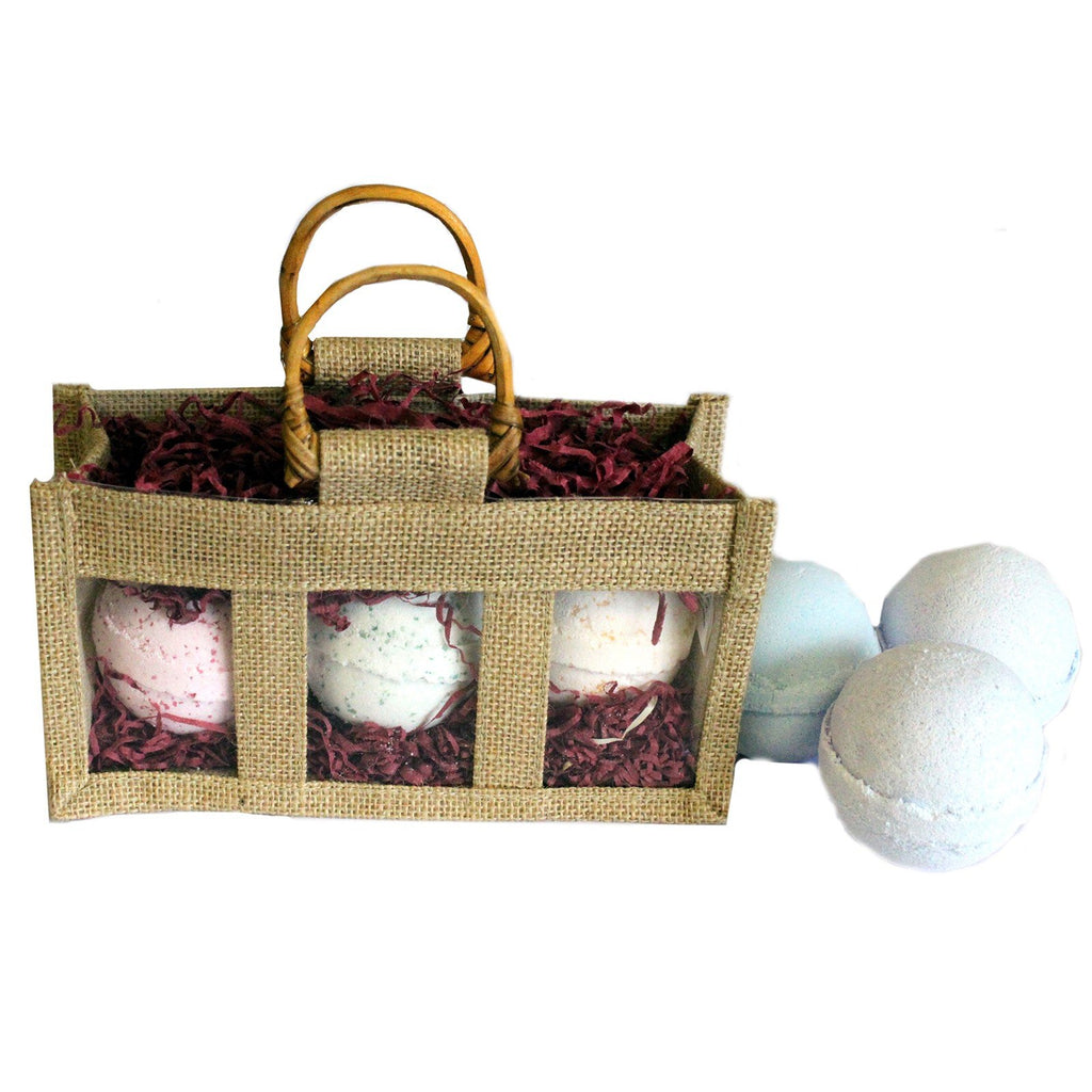 Ancient Wisdom Three Jar Jute Gift Bag - Natural