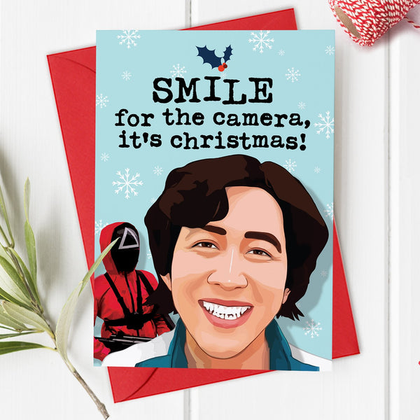 Squid Game Smile Christmas Card