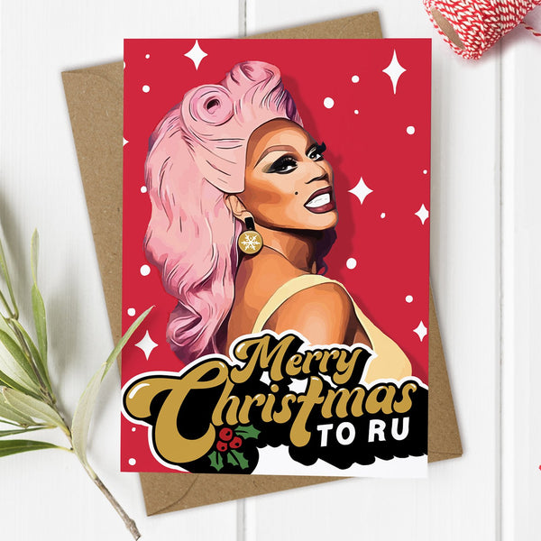 Drag Race Ru Paul Christmas Card