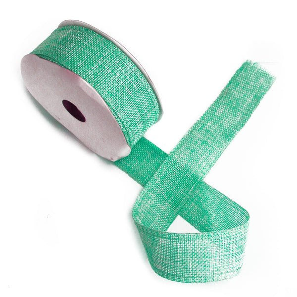 Ancient Wisdom Natural Texture Ribbon - 38mm x 20m - Aqua