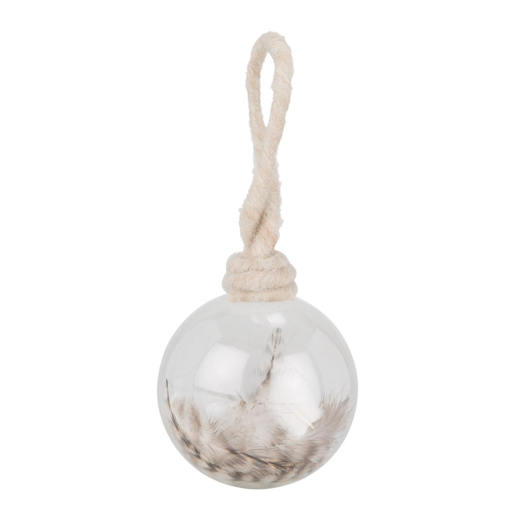 Clear Feather Bauble