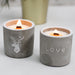 Ancient Wisdom Wooden Wick Concrete Candles - Med Pot - Stag Head - Whiskey & Woodsmoke