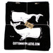 Ancient Wisdom Large Black Cotton Bag - Whales