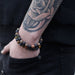 Ancient Wisdom Set of 2 Gemstones Friendship Bracelets - Eternity - Leopard Jasper & Lava Stone