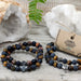 Ancient Wisdom Set of 2 Gemstones Friendship Bracelets - Power - Tiger Eye & Black Stone