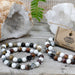 Ancient Wisdom Set of 2 Gemstones Friendship Bracelets - Peace - Picasso Jasper & White Howlite
