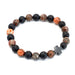 Ancient Wisdom Set of 2 Gemstones Friendship Bracelets - Eternity - Leopard Jasper & Lava Stone