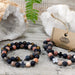 Ancient Wisdom Set of 2 Gemstones Friendship Bracelets - Eternity - Leopard Jasper & Lava Stone