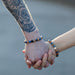 Ancient Wisdom Set of 2 Gemstones Friendship Bracelets - Eternity - Leopard Jasper & Lava Stone