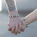 Ancient Wisdom Set of 2 Gemstones Friendship Bracelets - Love - Amethyst & Rose Quartz