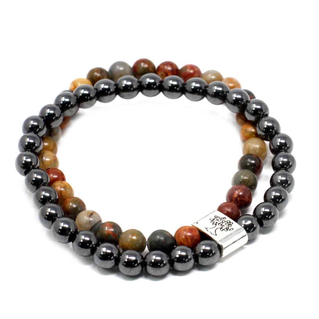 Ancient Wisdom Magnetic Gemstone Bracelet - Picasso Jasper