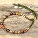 Ancient Wisdom 18K Gold Plated Gemstone Moss String Bracelet - Picasso Jasper