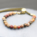 Ancient Wisdom 18K Gold Plated Gemstone Moss String Bracelet - Picasso Jasper
