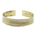 Ancient Wisdom Brass Tibetan Bracelet - Wide Tribal Leaf