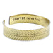Ancient Wisdom Brass Tibetan Bracelet - Wide Tribal Leaf