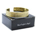 Ancient Wisdom Brass Tibetan Bracelet - Wide Tribal Leaf