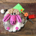 Ancient Wisdom Natural Felt Zipper Pouch - Happy Sheep