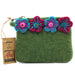 Ancient Wisdom Natural Felt Zipper Pouch - Four Flowers
