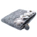 Ancient Wisdom Natural Felt Zipper Pouch - Four Flowers
