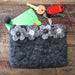 Ancient Wisdom Natural Felt Zipper Pouch - Four Flowers