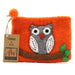 Ancient Wisdom Natural Felt Zipper Pouch - Owl on Branch