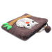 Ancient Wisdom Natural Felt Zipper Pouch - Owl on Branch